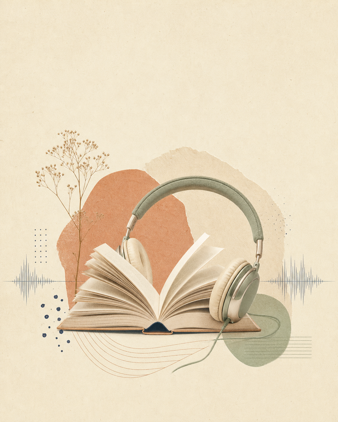 Editorial illustration for BookTok audiobook picks