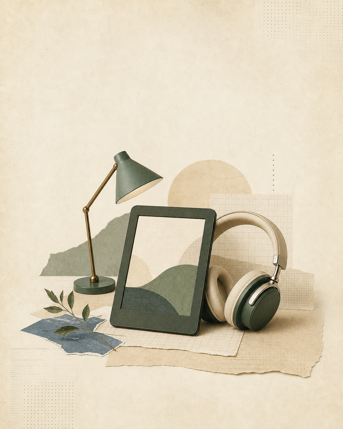 Kindle most-read audiobook picks editorial illustration